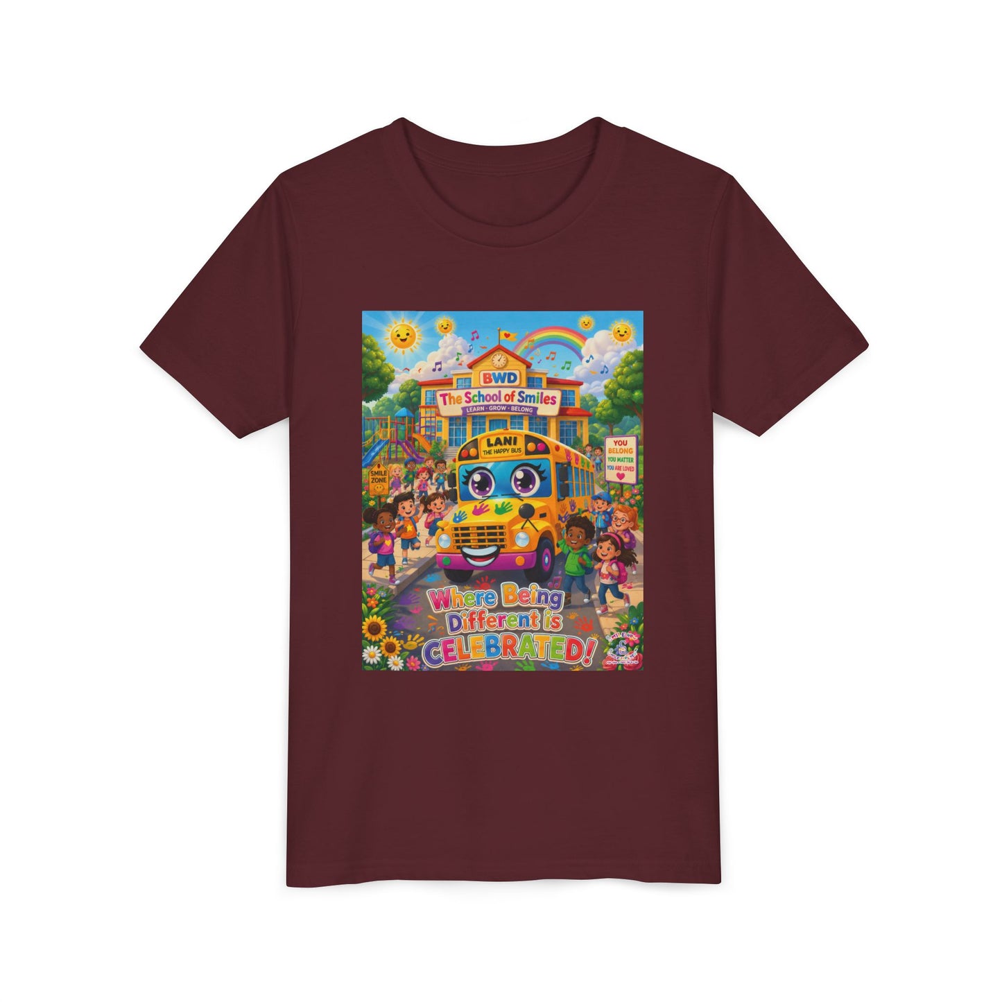 Lani™ Youth Short Sleeve Tee – "Where Being Different is CELEBRATED!" Graphic Shirt