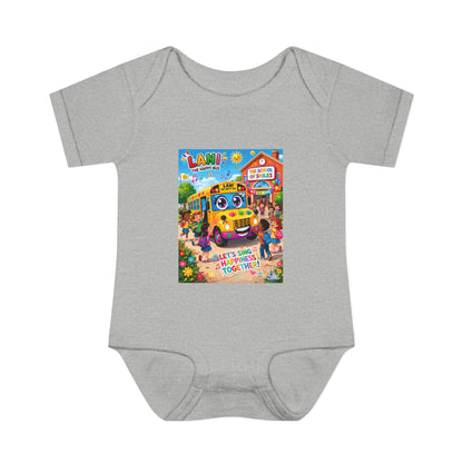 Lani™ Infant Baby Rib Bodysuit – "Let's Sing Happiness Together!" Graphic