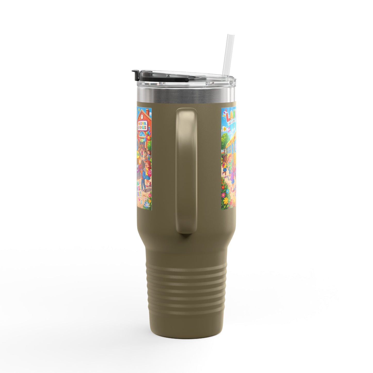 Lani™ 40oz Insulated Travel Mug – "Let's Sing Happiness Together!" Graphic