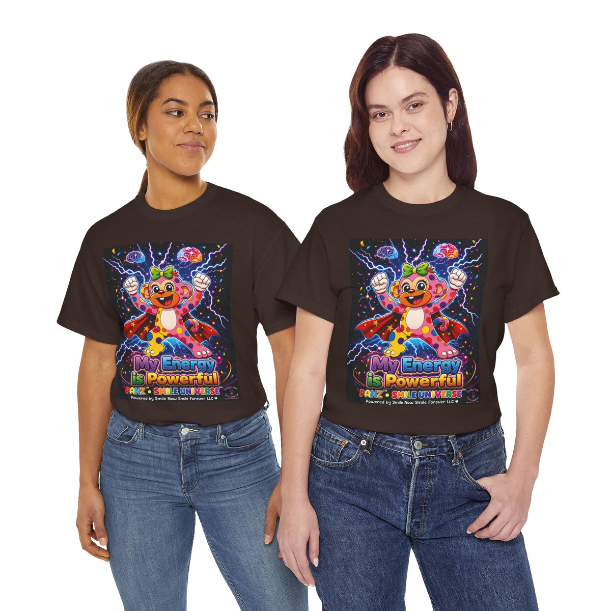 Panz™ Unisex Heavy Cotton™ Tee For Adult – "My Energy is Powerful" Graphic Tee | Smile Universe Collection