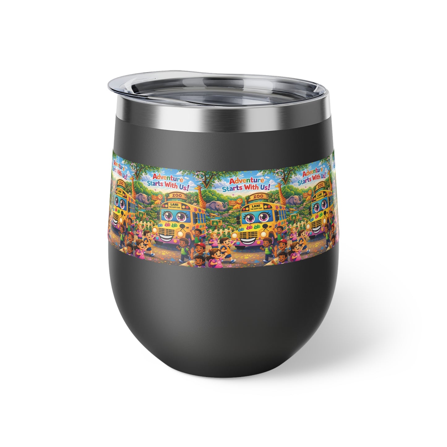 Lani™ 12oz Copper Vacuum Insulated Cup – "Adventure Starts With Us!" Graphic
