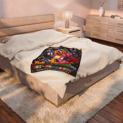 Panz™ Velveteen Plush Blanket – "My Mind is Full of Magic" Graphic | Smile Universe Collection