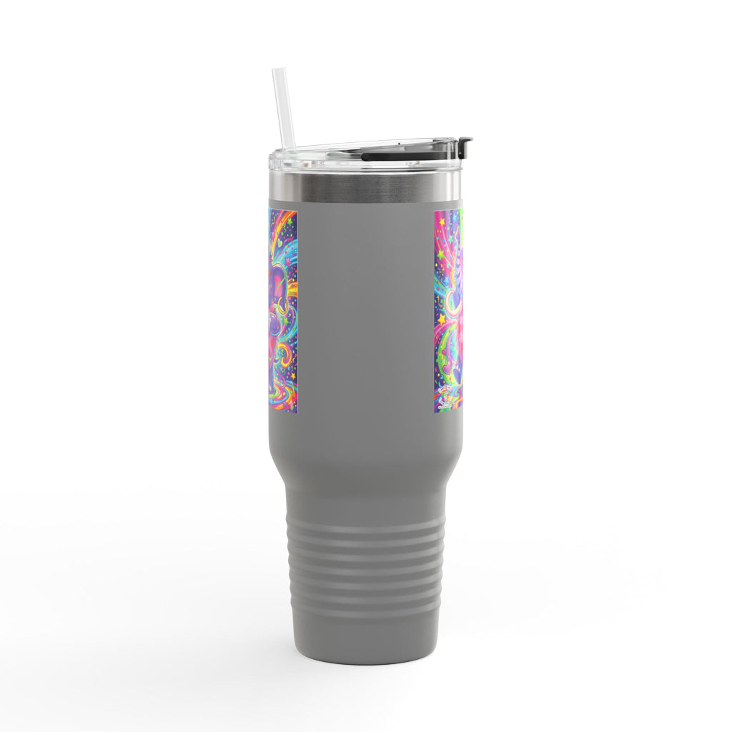 Piklez™ 40oz Insulated Travel Mug – "Born to Celebrate!" Graphic | Smile Universe Collection