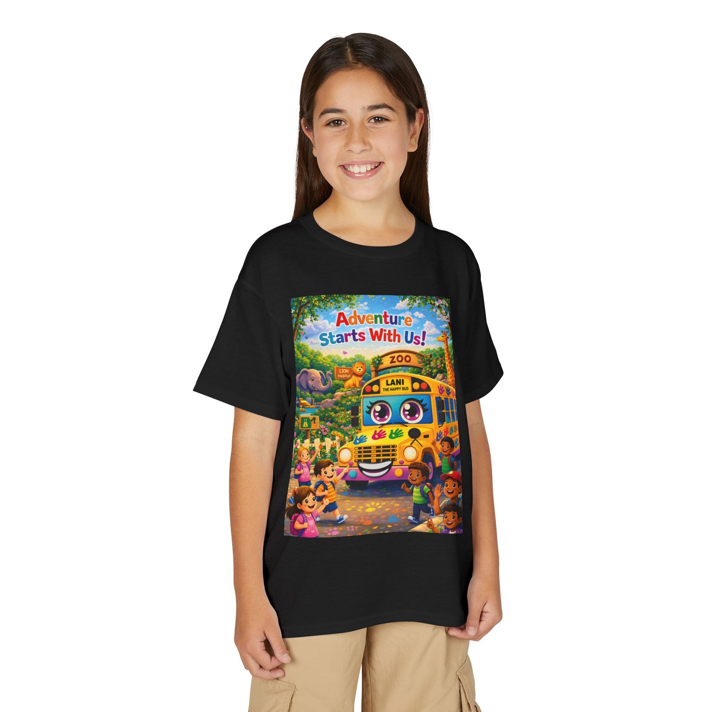 Lani™ Youth DryBlend® T-Shirt – "Adventure Starts With Us!" Graphic