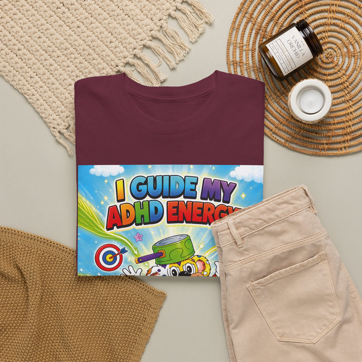 Potz™ Unisex Heavy Cotton™ Tee – "I Guide My ADHD Energy!" Graphic Tee | Smile Universe Collection