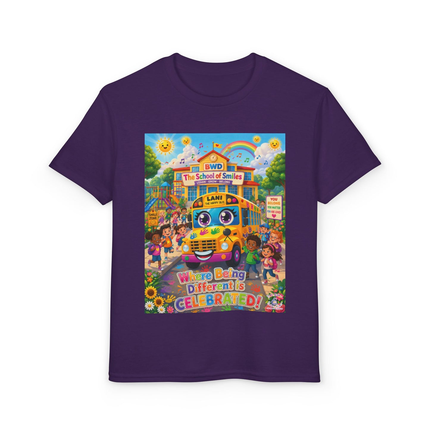 Lani™ Youth DryBlend® T-Shirt – "Where Being Different is CELEBRATED!" Graphic Shirt