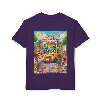 Lani™ Youth DryBlend® T-Shirt – "Where Being Different is CELEBRATED!" Graphic Shirt