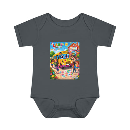 Lani™ Infant Baby Rib Bodysuit – "Let's Sing Happiness Together!" Graphic