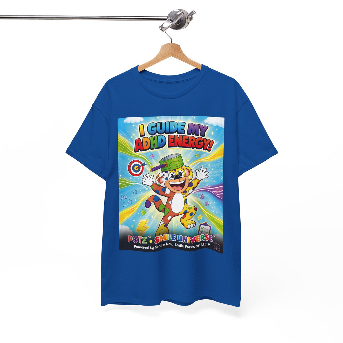 Potz™ Unisex Heavy Cotton™ Tee – "I Guide My ADHD Energy!" Graphic Tee | Smile Universe Collection