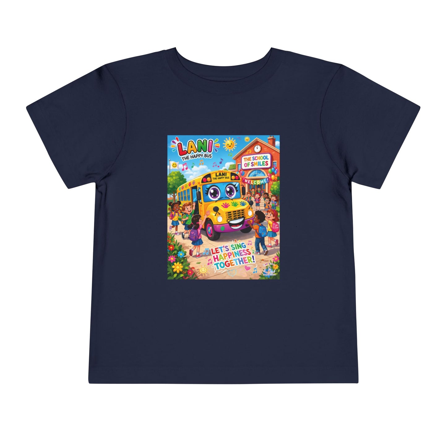 Lani™ Toddler Short Sleeve Tee – "Let's Sing Happiness Together!" Graphic