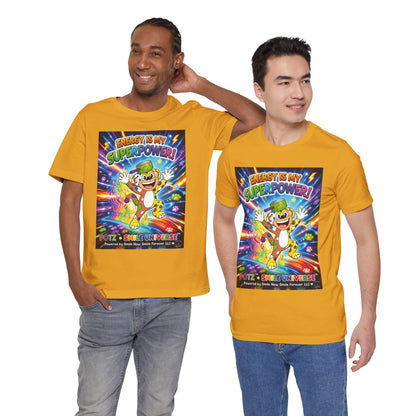 Potz™ Unisex Jersey Short Sleeve Tee – "Energy is My Superpower!" Graphic Tee | Smile Universe Collection