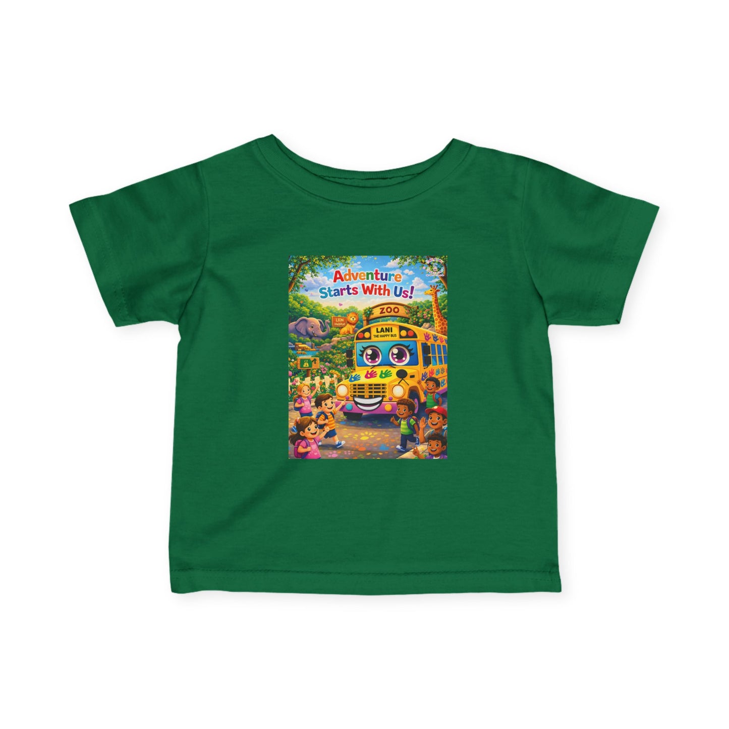 Lani™ Infant Fine Jersey Tee – "Adventure Starts With Us!" Graphic