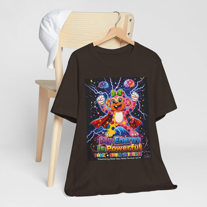 Panz™ Unisex Jersey Short Sleeve Tee For Adult– "My Energy is Powerful" Graphic Tee | Smile Universe Collection