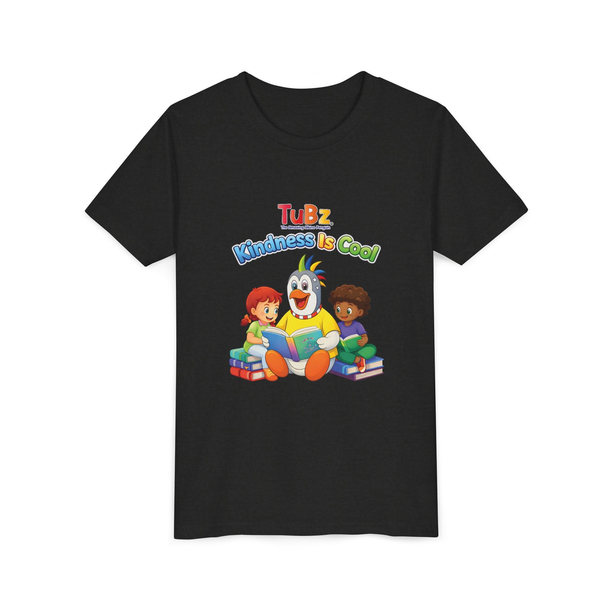 TuBz™ "Kindness Is Cool" Kids T-Shirt - Positive Message Graphic Tee | Smile Universe TuBz4Kidz