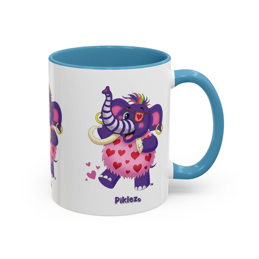 Piklez™ Accent Coffee Mug (11oz & 15oz) – "Full of Love!" Graphic | Smile Universe Collection