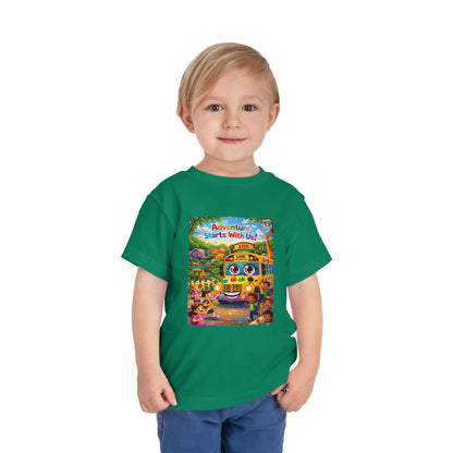 Lani™ Toddler Short Sleeve Tee – "Adventure Starts With Us!" Graphic