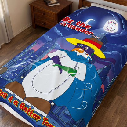 TuBz™ Velveteen Plush Blanket – "Fighting Causes 4 a Better Tomorrow" Graphic | Smile Universe Collection