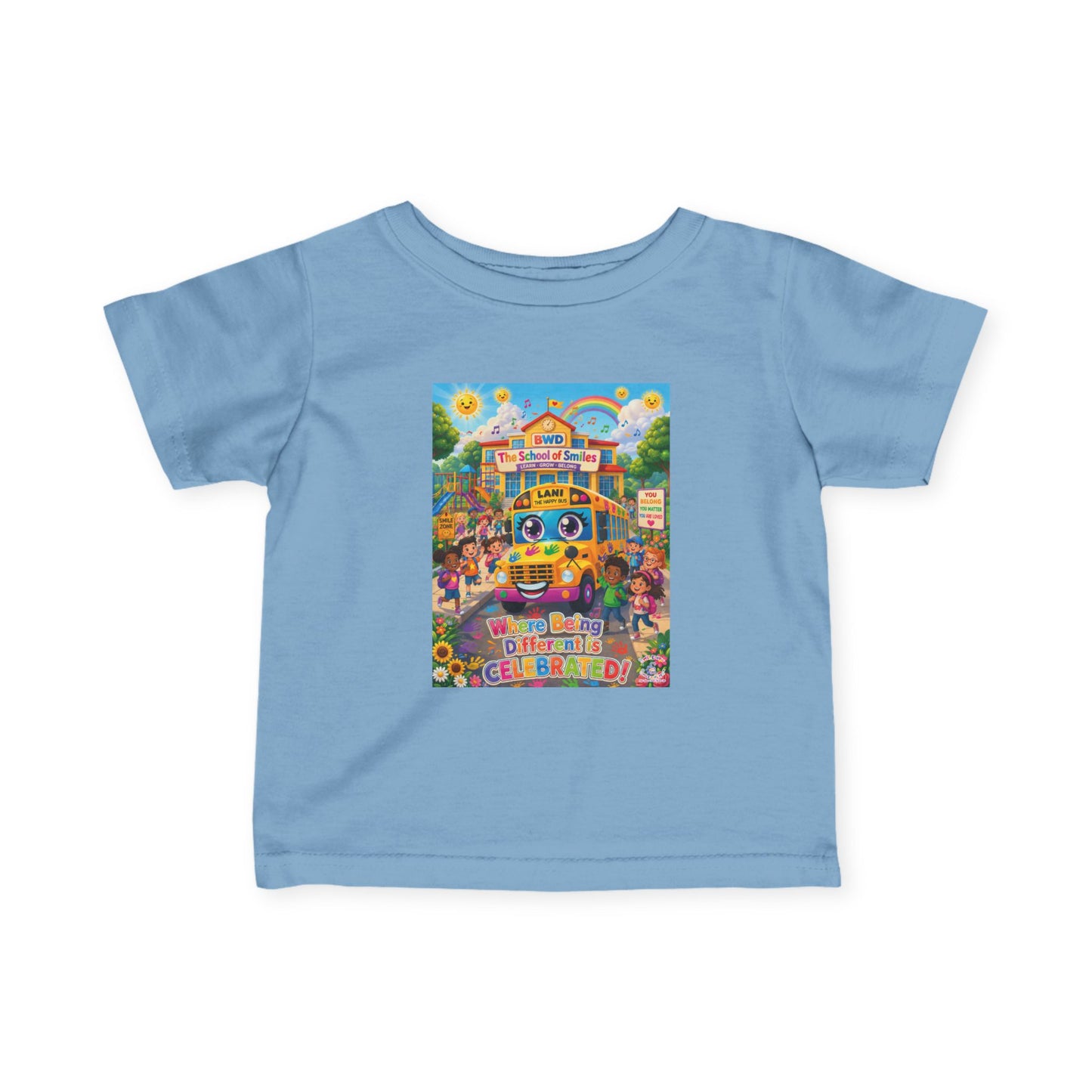 Lani™ Infant Fine Jersey Tee – "Where Being Different is CELEBRATED!" Graphic Shirt