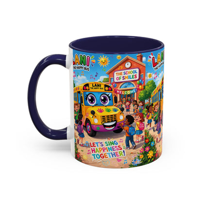 Lani™ Accent Coffee Mug (11oz & 15oz) – "Let's Sing Happiness Together!" Graphic