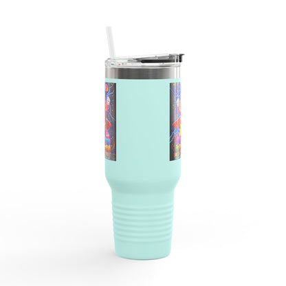 Panz™ Insulated Travel Mug 40oz – "My Energy is Powerful" Graphic Tumbler | Smile Universe Collection