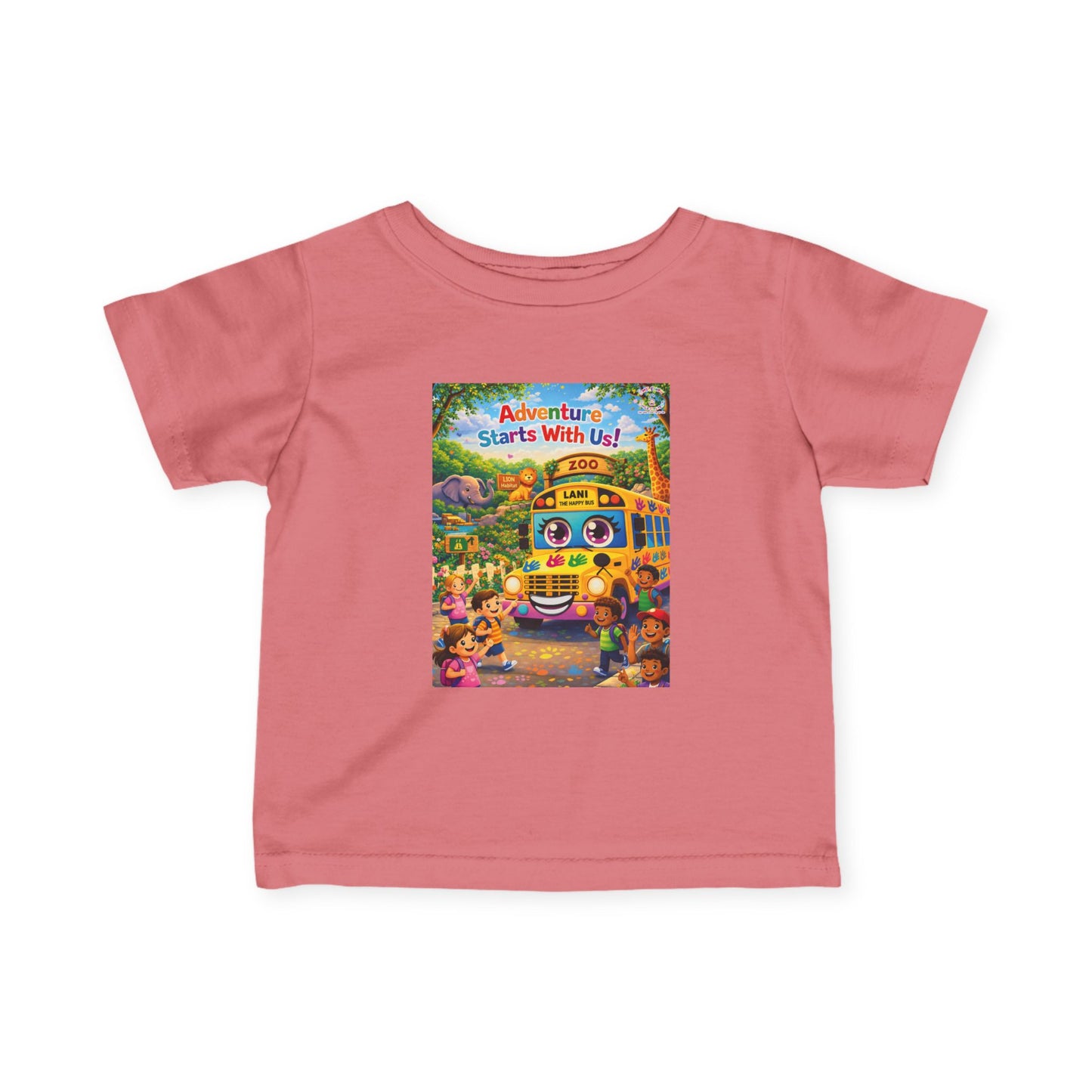 Lani™ Infant Fine Jersey Tee – "Adventure Starts With Us!" Graphic