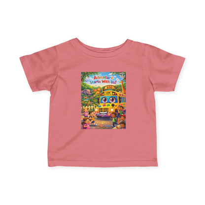 Lani™ Infant Fine Jersey Tee – "Adventure Starts With Us!" Graphic