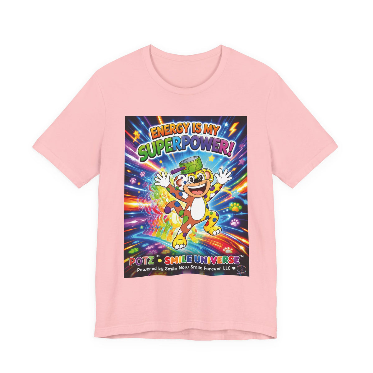 Potz™ Unisex Jersey Short Sleeve Tee – "Energy is My Superpower!" Graphic Tee | Smile Universe Collection
