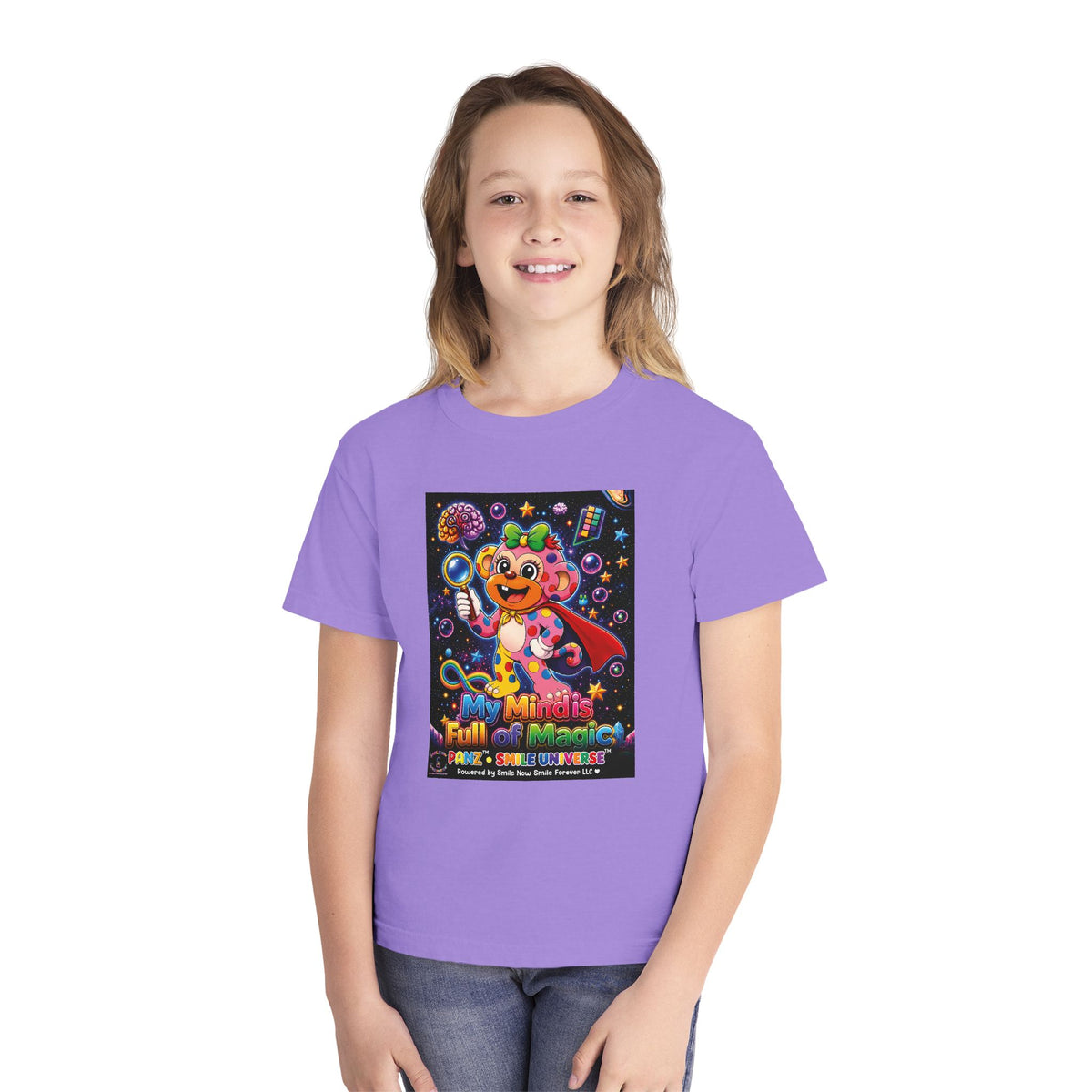 Panz™ Youth Midweight Tee – "My Mind is Full of Magic" Graphic | Smile Universe Collection