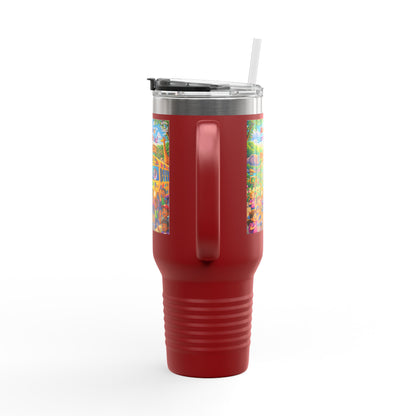 Lani™ 40oz Insulated Travel Mug – "Adventure Starts With Us!" Graphic