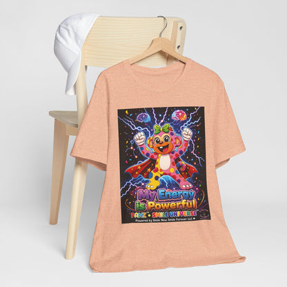 Panz™ Unisex Jersey Short Sleeve Tee For Adult– "My Energy is Powerful" Graphic Tee | Smile Universe Collection