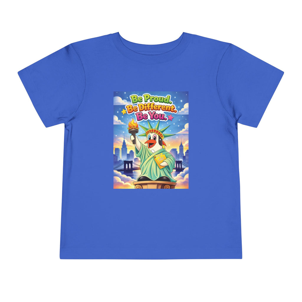 TuBz™ "Be Proud. Be Different. Be You." Toddler T- Shirt - Inspirational Kids Tee