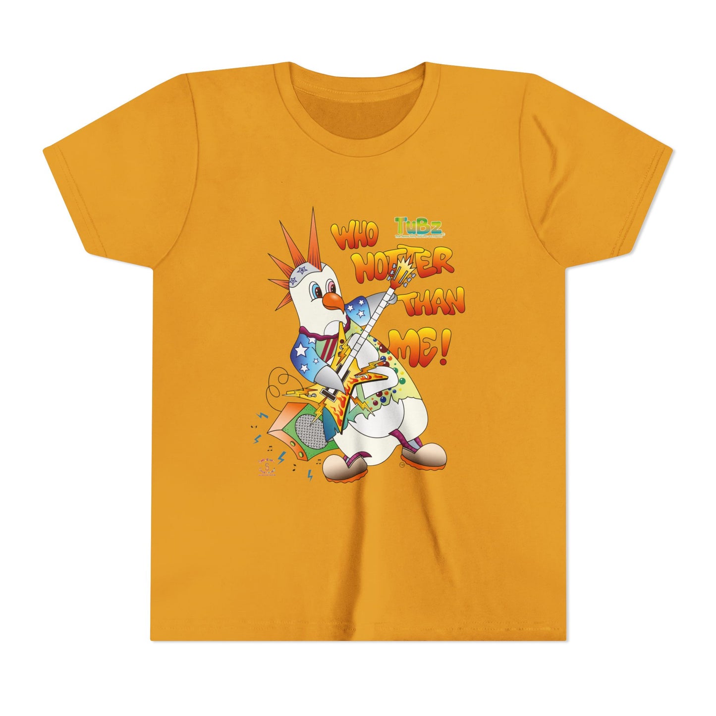 TuBz™ Rockstar Kids T-Shirt - "Who Hotter Than Me!" Graphic Tee | Smile Universe TuBz4Kidz Collection