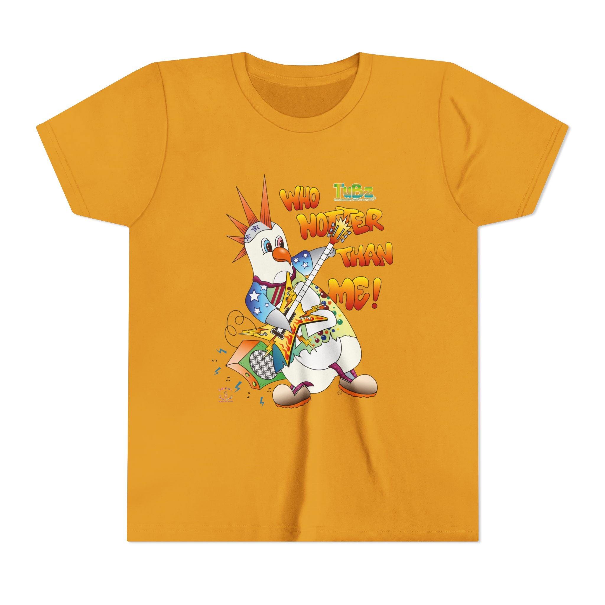 TuBz™ Rockstar Kids T-Shirt - "Who Hotter Than Me!" Graphic Tee | Smile Universe TuBz4Kidz Collection