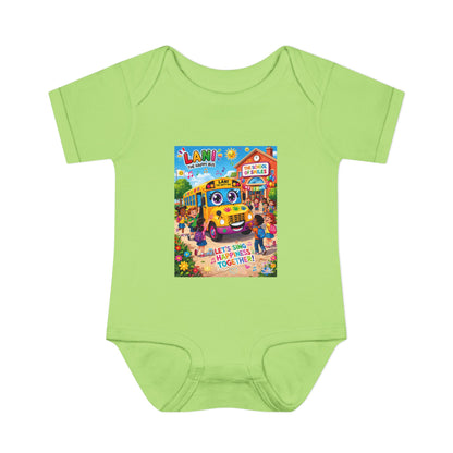 Lani™ Infant Baby Rib Bodysuit – "Let's Sing Happiness Together!" Graphic