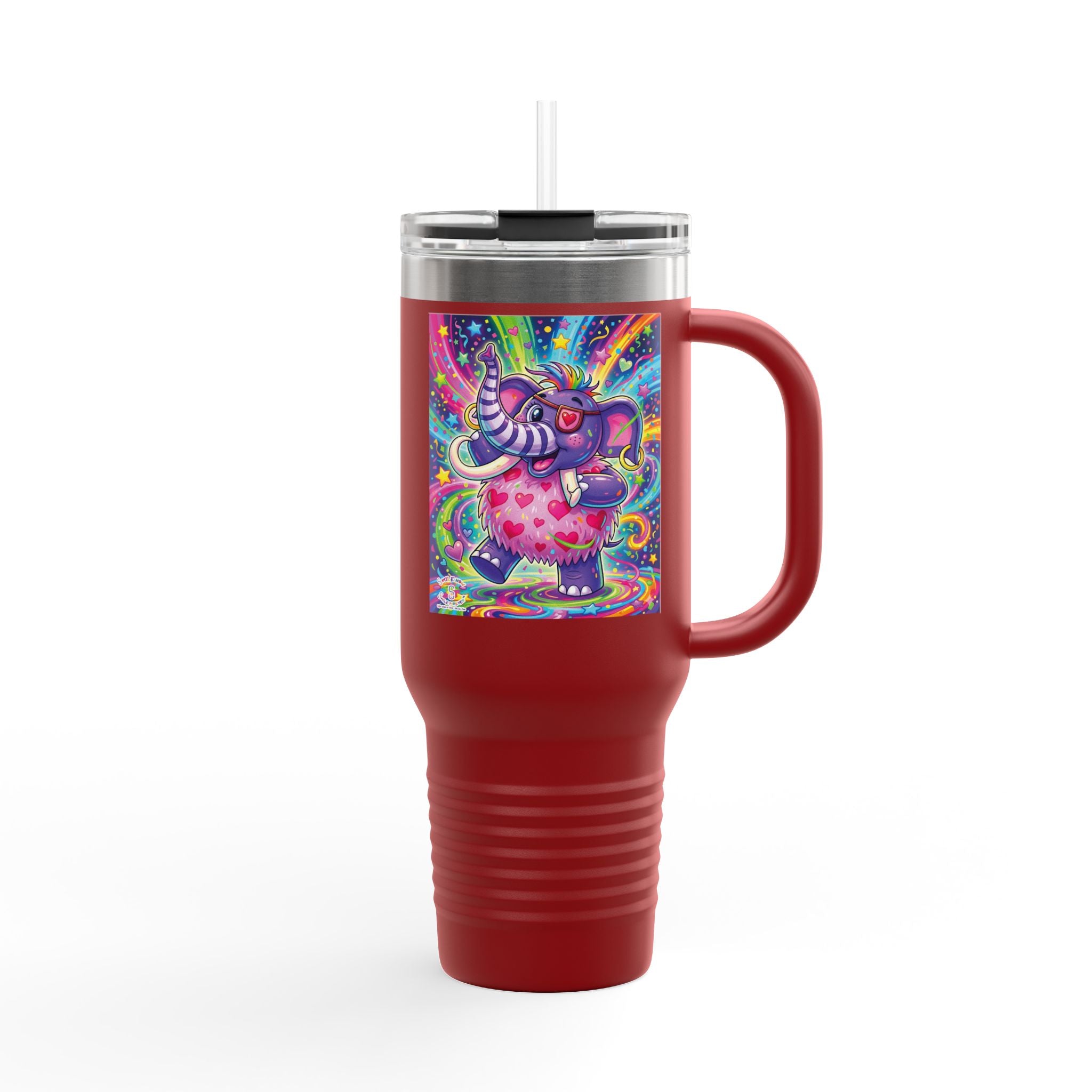 Piklez™ 40oz Insulated Travel Mug – "Born to Celebrate!" Graphic | Smile Universe Collection