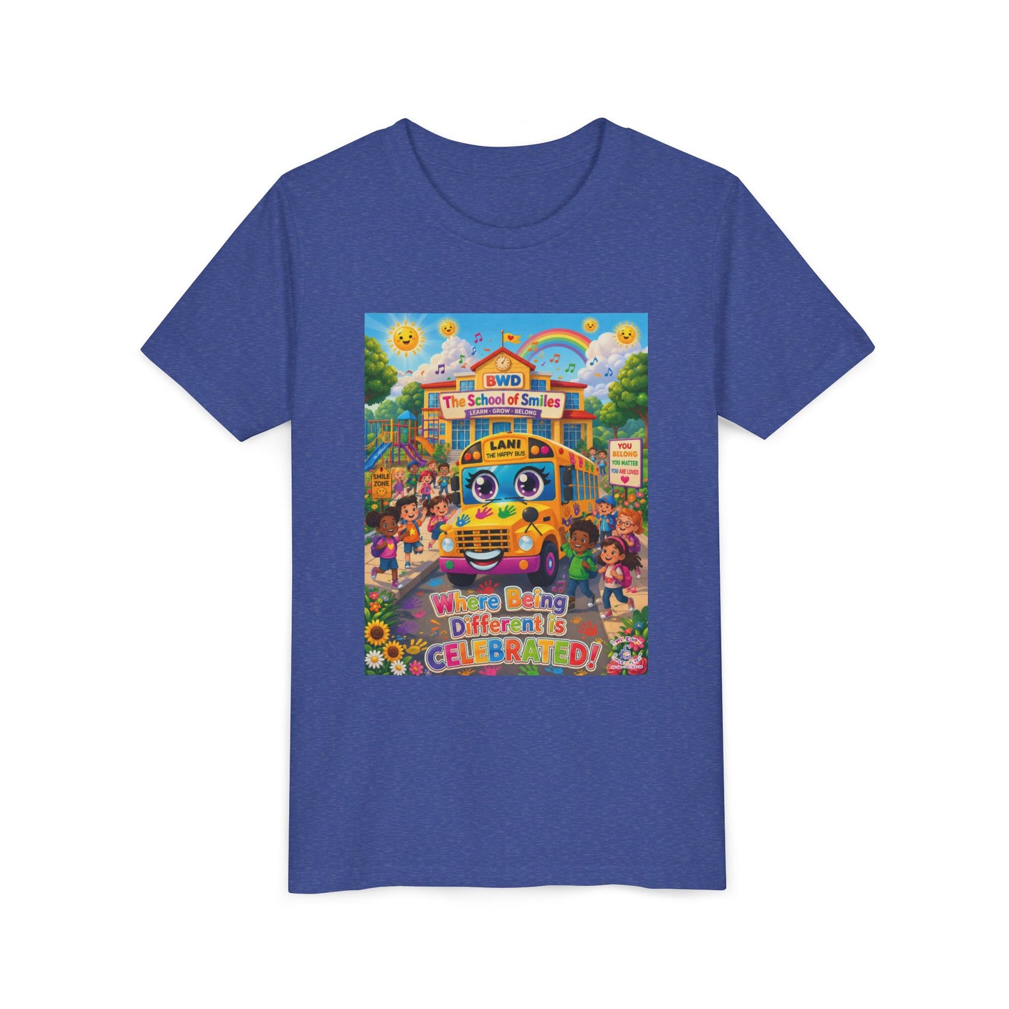 Lani™ Youth Short Sleeve Tee – "Where Being Different is CELEBRATED!" Graphic Shirt