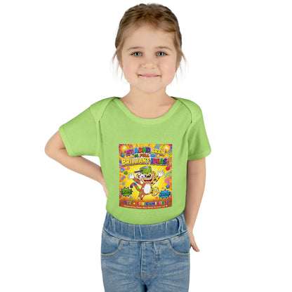 Potz™ Infant Baby Rib Bodysuit – "My ADHD Brain is Full of Brilliant Ideas!" Graphic Onesie | Smile Universe Collection