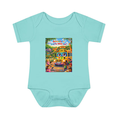 Lani™ Infant Baby Rib Bodysuit – "Adventure Starts With Us!" Graphic