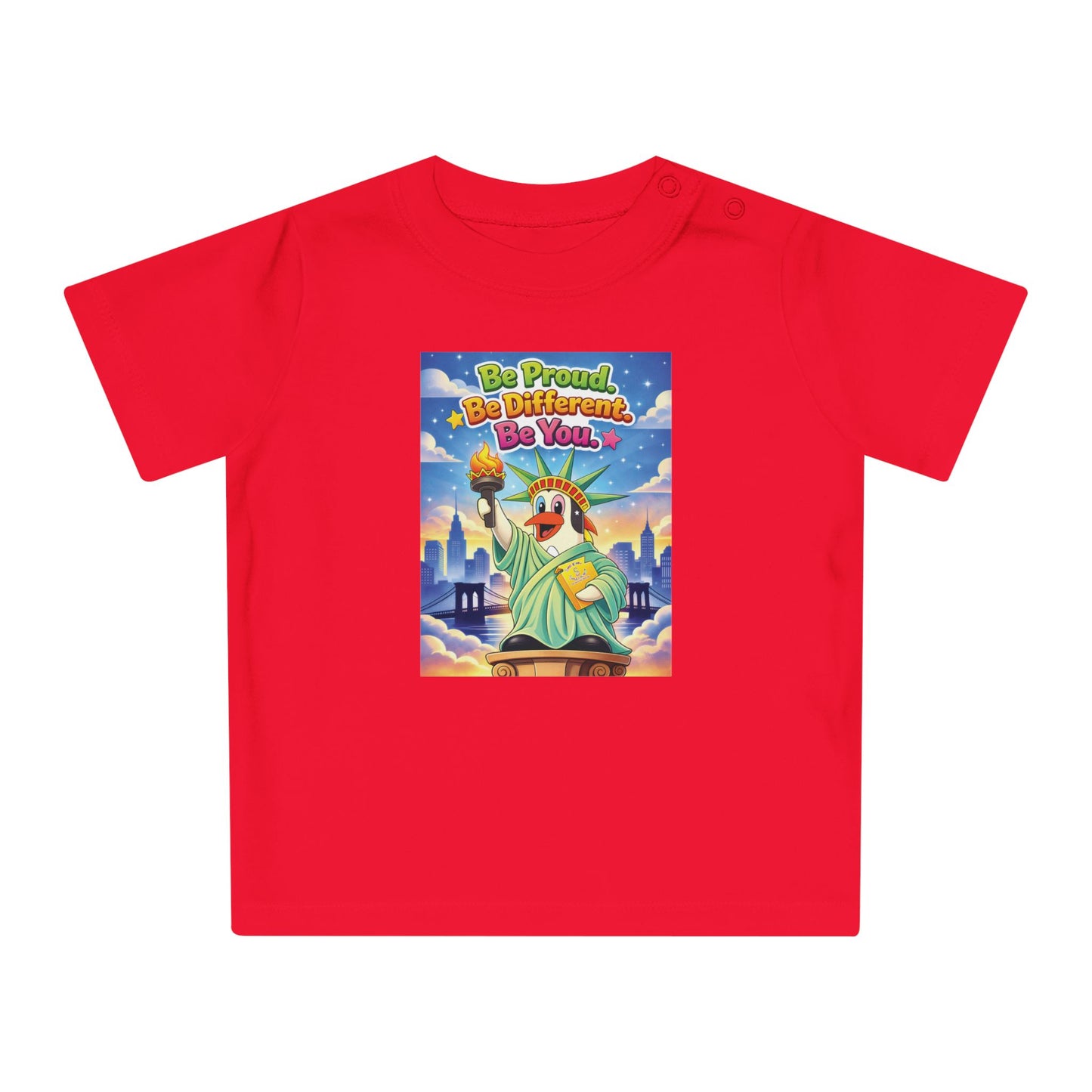 TuBz™ "Be Proud. Be Different. Be You." Baby T- Shirt - Cute Inspirational Infant Tee