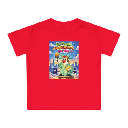 TuBz™ "Be Proud. Be Different. Be You." Baby T- Shirt - Cute Inspirational Infant Tee