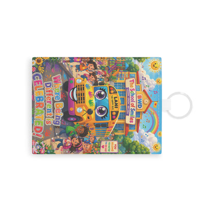 Lani™ Saffiano Leather Card Holder – "Where Being Different is CELEBRATED!" Graphic