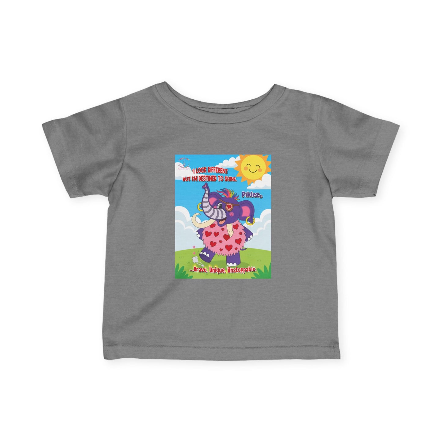 Piklez™ Infant Fine Jersey Tee – “Destined to Shine” Baby Shirt | Smile Universe Piklez Collection