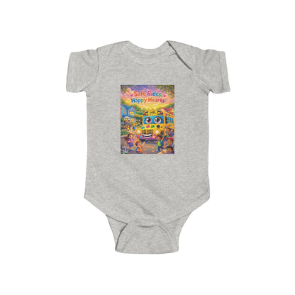 Lani™ Infant Fine Jersey Bodysuit – "Safe Rides, Happy Hearts" Graphic