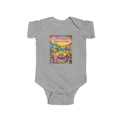 Lani™ Infant Fine Jersey Bodysuit – "Safe Rides, Happy Hearts" Graphic