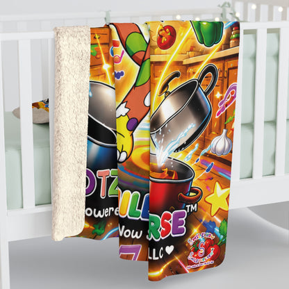 Potz™ Sherpa Fleece Blanket – "I Make Noise -n- Have Fun!" Graphic Throw | Smile Universe Collection