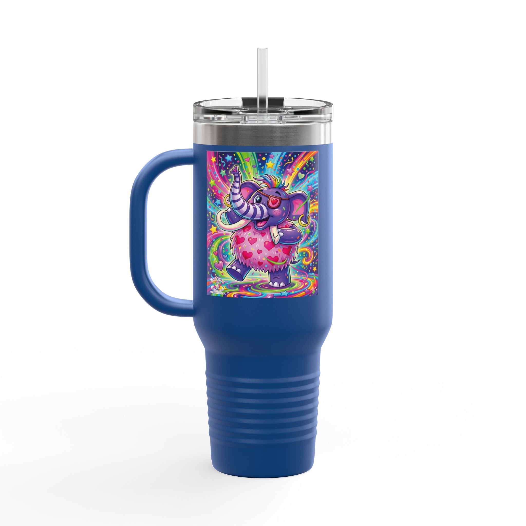 Piklez™ 40oz Insulated Travel Mug – "Born to Celebrate!" Graphic | Smile Universe Collection