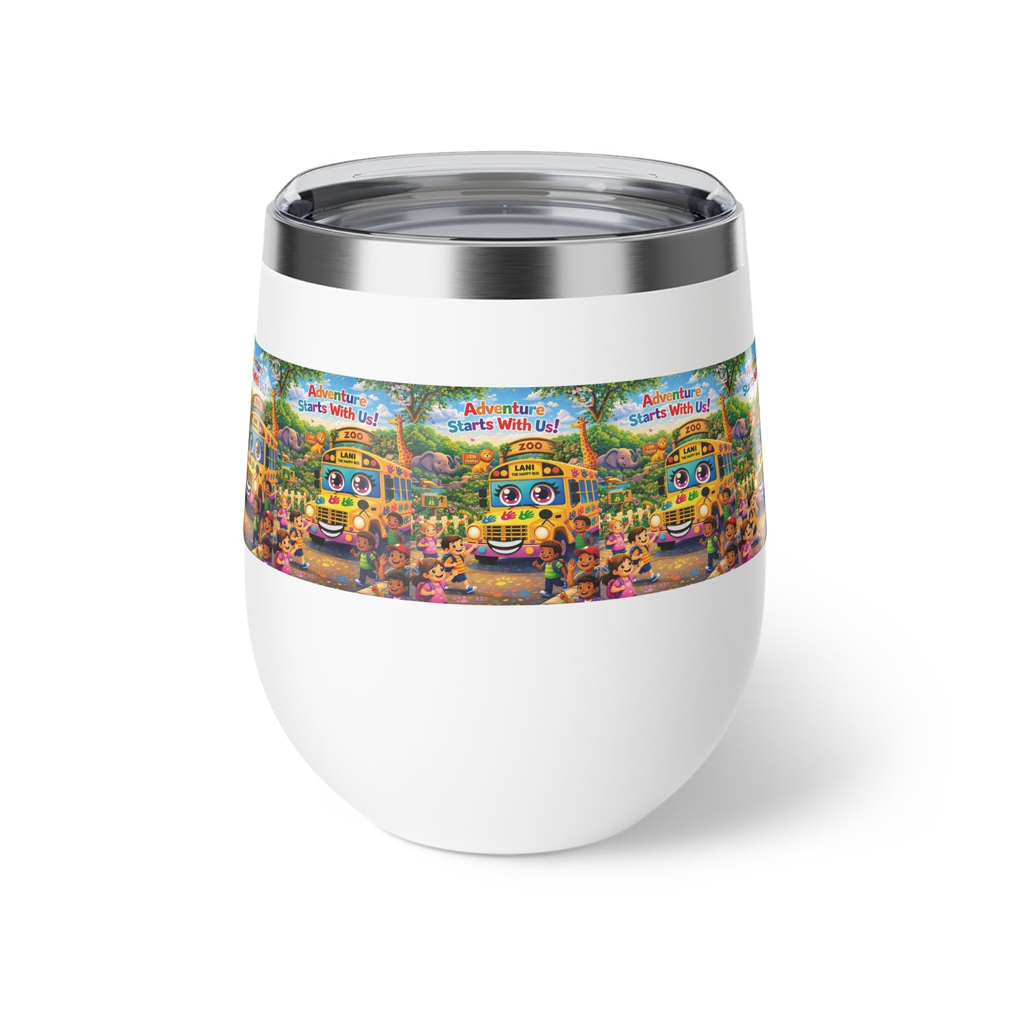 Lani™ 12oz Copper Vacuum Insulated Cup – "Adventure Starts With Us!" Graphic