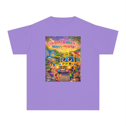 Lani™ Youth Midweight Tee – "Safe Rides, Happy Hearts" Graphic