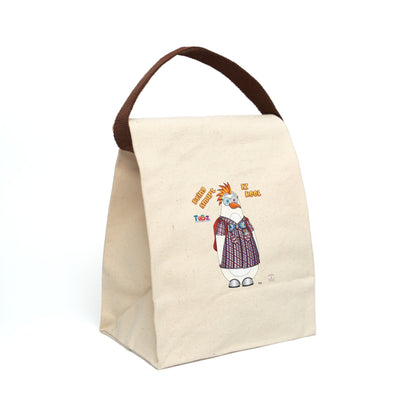 TuBz™ "Being Smart Iz Kool" Canvas Lunch Bag - Kids School Tote