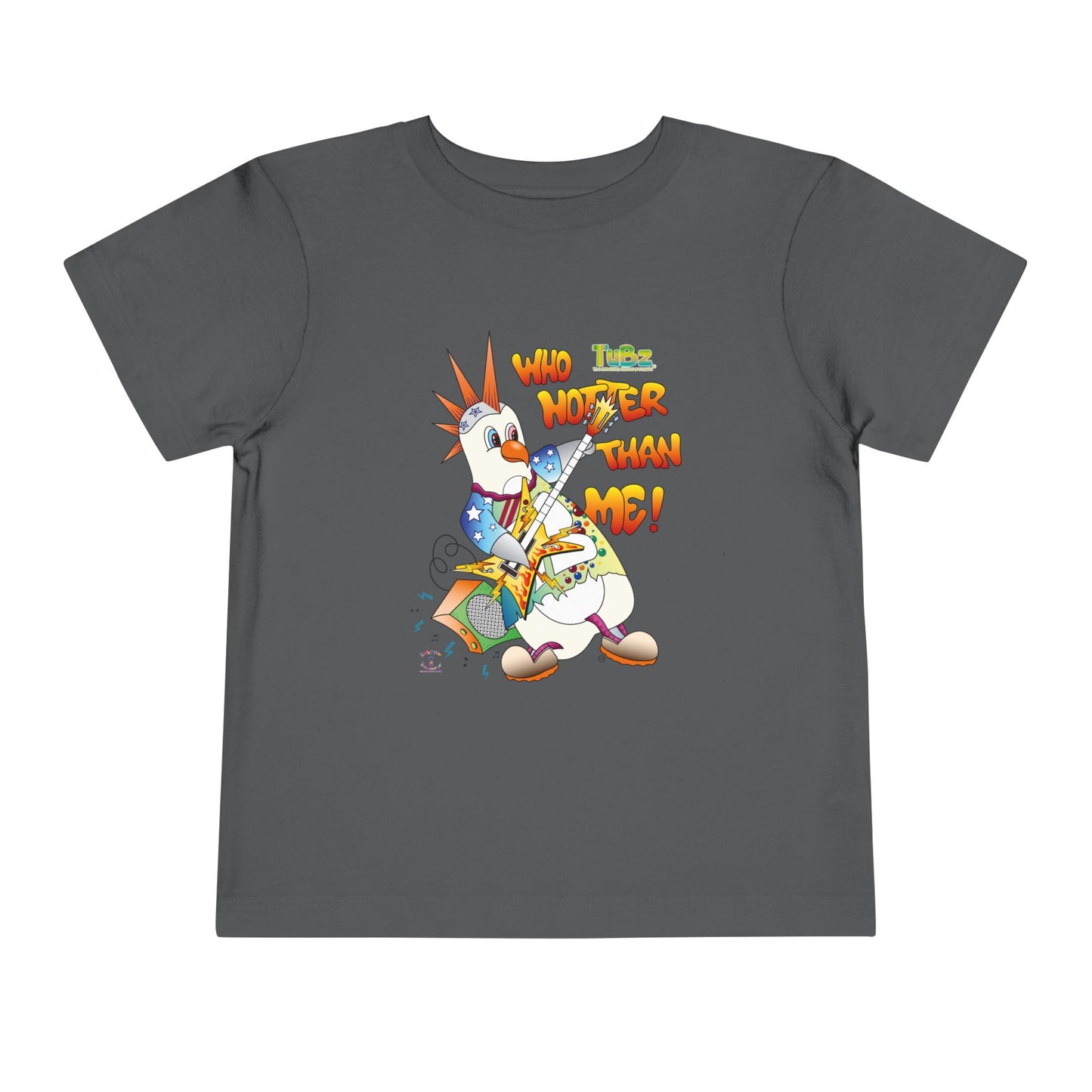 TuBz™ Rockstar Kids T-Shirt - "Who Hotter Than Me!" Graphic Tee | Smile Universe TuBz4Kidz Collection